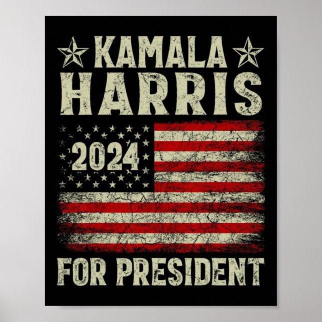 Kamala Harris 2024 For President Election Campaign Poster (Front)