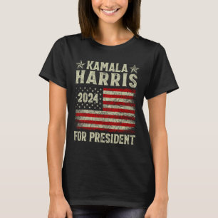 Kamala Harris 2024 For President Election Campaign T-Shirt