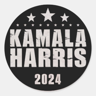 Kamala Harris 2024 For President Retro Election Classic Round Sticker