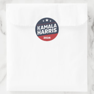 Kamala Harris 2024 For President Retro Election Classic Round Sticker