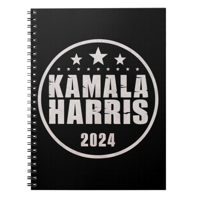 Kamala Harris 2024 For President Retro Election Notebook (Front)
