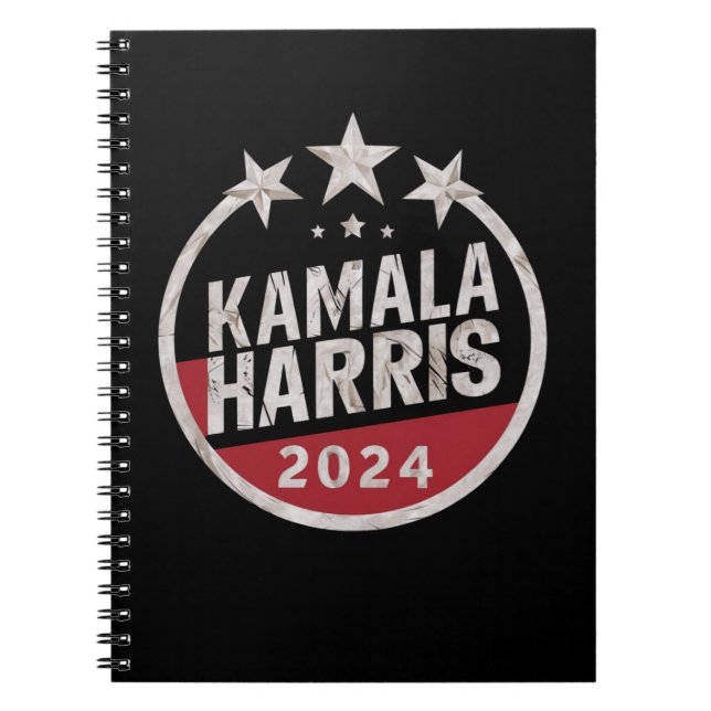 Kamala Harris 2024 For President Retro Election Notebook (Front)