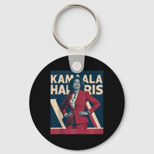 Kamala Harris 2024 - Leading With Strength Design  Key Ring