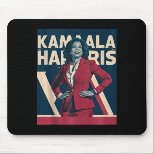 Kamala Harris 2024 - Leading With Strength Design Mouse Pad
