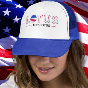 Kamala Harris 2024 Lotus for Potus Trucker Hat