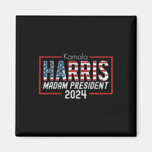 Kamala Harris 2024 Madam President Election Costum Magnet