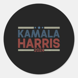 Kamala Harris 2024 Madam President Kamala 47 Usa E Classic Round Sticker