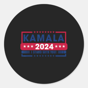 Kamala Harris 2024 Madam President Kamala 47 Usa E Classic Round Sticker