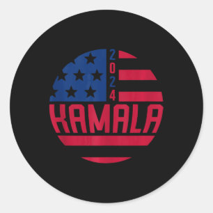 Kamala Harris 2024 Madam President Kamala 47 Usa E Classic Round Sticker