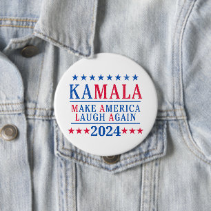 Kamala Harris 2024 Make America Laugh Again 10 Cm Round Badge