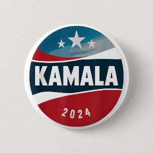 Kamala Harris 2024 Patriotic President Campaign 6 Cm Round Badge