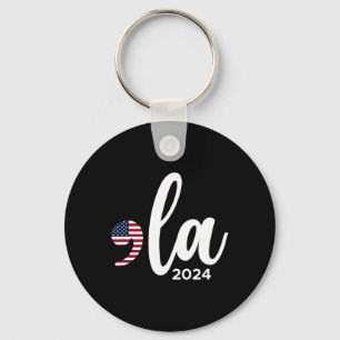 Kamala Harris 2024 President Comma La Funny  Key Ring