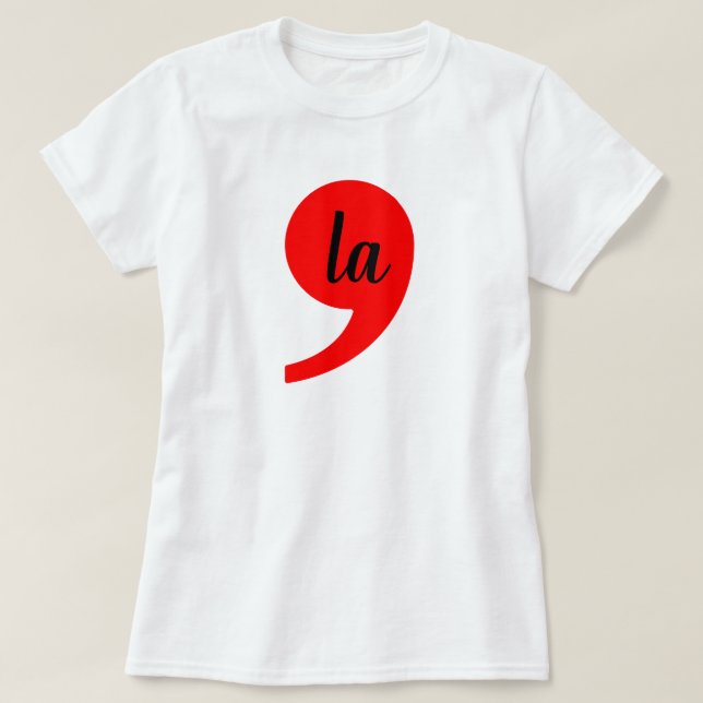 Kamala Harris 2024 President Comma La Funny T-Shirt (Design Front)