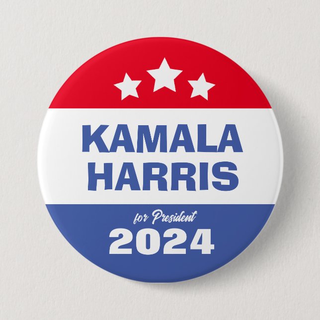 Kamala Harris 2024 President For The People Vote 7.5 Cm Round Badge (Front)