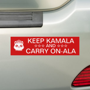 Kamala Harris 2024 President Keep Calm Carry On Bumper Sticker