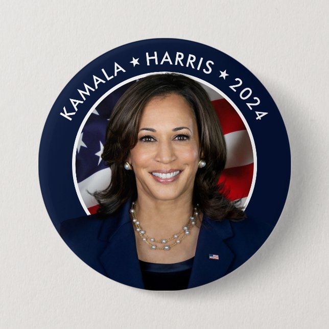 Kamala Harris 2024 Presidential Campaign 7.5 Cm Round Badge (Front)