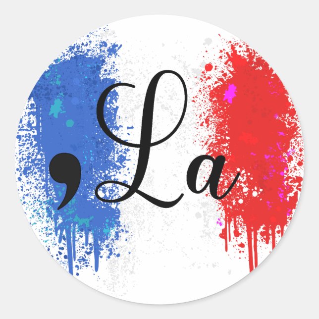 Kamala Harris 2024 Presidential Election Comma La Classic Round Sticker (Front)