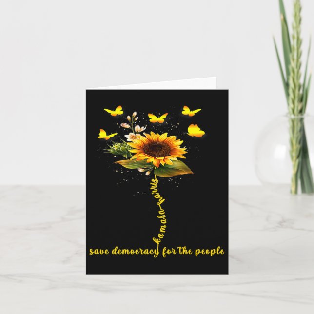 Kamala Harris 2024 Save Democracy For The People S Card (Front)