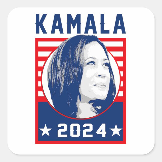 Kamala Harris 2024 Square Sticker (Front)