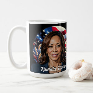  Kamala Harris 2024  Stars and Stripes Coffee Mug