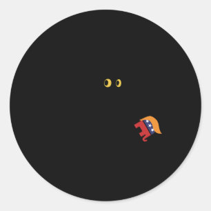 Kamala Harris 2024 Victory Black Cat Vs Elephant T Classic Round Sticker