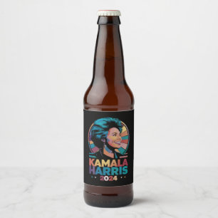 Kamala Harris 2024 Vote President Kamala Election Beer Bottle Label