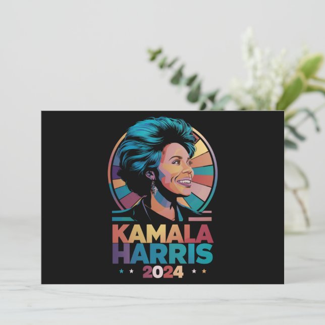 Kamala Harris 2024 Vote President Kamala Election  Invitation (Standing Front)