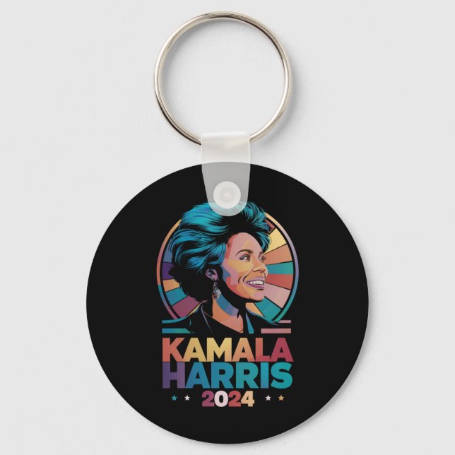 Kamala Harris 2024 Vote President Kamala Election  Key Ring (Front)