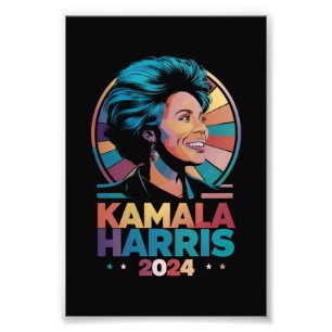 Kamala Harris 2024 Vote President Kamala Election  Photo Print