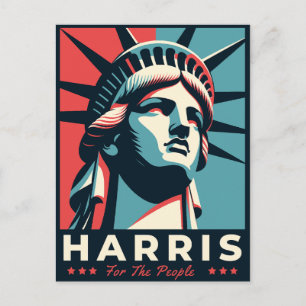 Kamala Harris 2024 VP to President Black Woman 24  Holiday Postcard