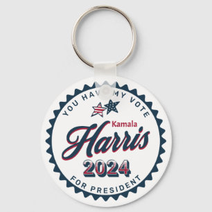 Kamala Harris 2024   You Have my Vote  Key Ring