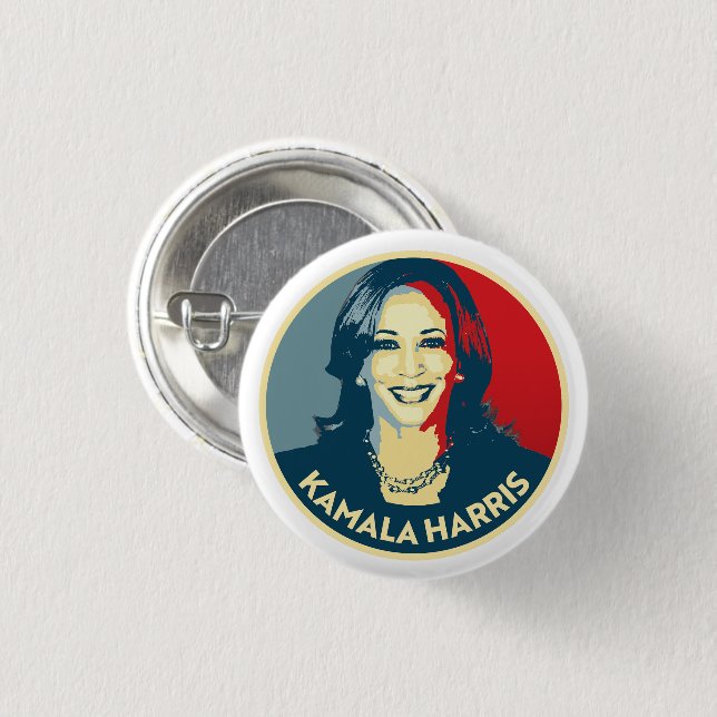 Kamala Harris 3 Cm Round Badge (Front & Back)