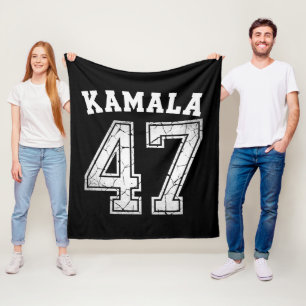 Kamala Harris 47 For President For The People  Fleece Blanket