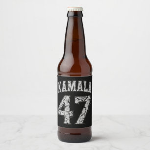 Kamala Harris 47 th President USA America 2024 Beer Bottle Label