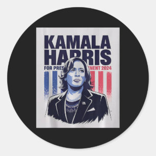 Kamala Harris 47 Th President Usa America 2024 Ele Classic Round Sticker