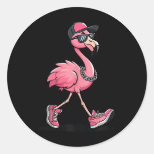 Kamala Harris 47th Flamingo Chucks And Pearls For Classic Round Sticker