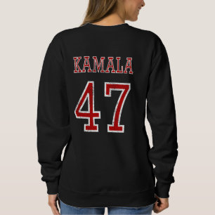 Kamala Harris 47th President Vintage Varsity Style Sweatshirt