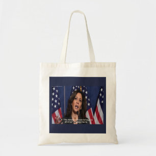Kamala Harris & American Dream Quote Budget Tote Bag
