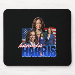 Kamala Harris American Flag Bootleg Reboot  Mouse Pad