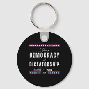 Kamala Harris & Tim Wheimer 2024 - Democracy O Key Ring