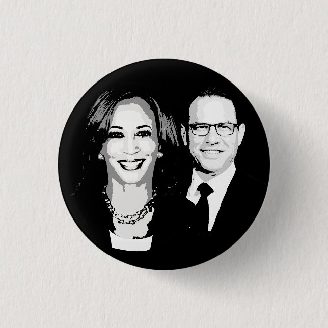 Kamala Harris and Josh Shapiro Ticket 3 Cm Round Badge (Front)