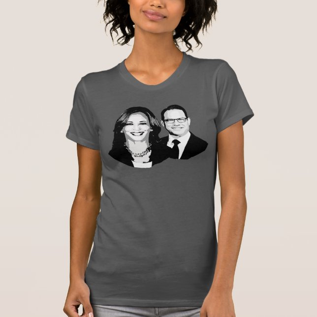 Kamala Harris and Josh Shapiro Ticket T-Shirt (Front)