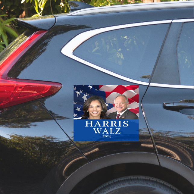 Kamala Harris And Tim Walz 2024 (Car Side)
