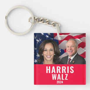 Kamala Harris And Tim Walz 2024 Key Ring