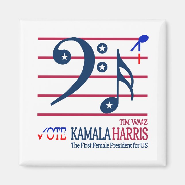 Kamala Harris and Tim Walz Magnet (Front)