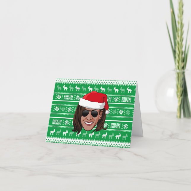 Kamala Harris Aviators Holiday Thank You Card (Front)