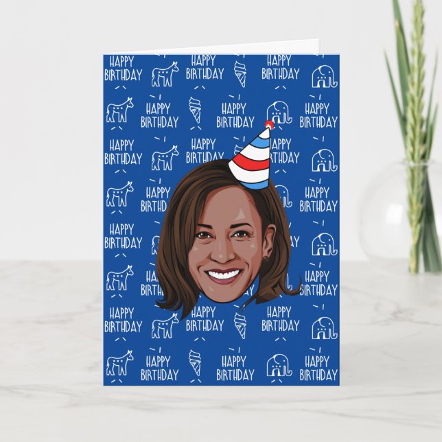 KAMALA HARRIS Birthday Card (Front)