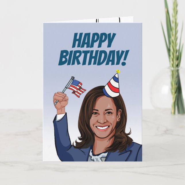 Kamala Harris Birthday Card (Front)