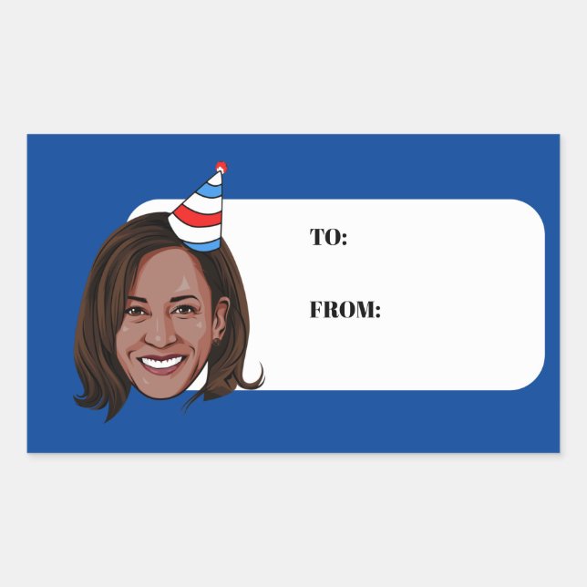 KAMALA HARRIS Birthday Rectangular Sticker (Front)