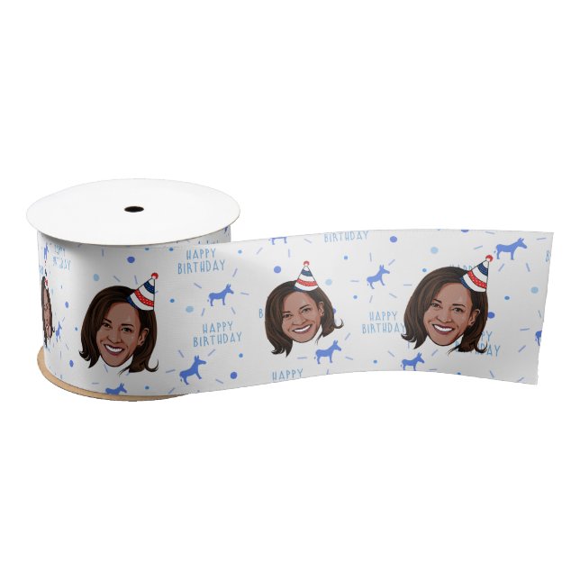 Kamala Harris Birthday Satin Ribbon (Spool)